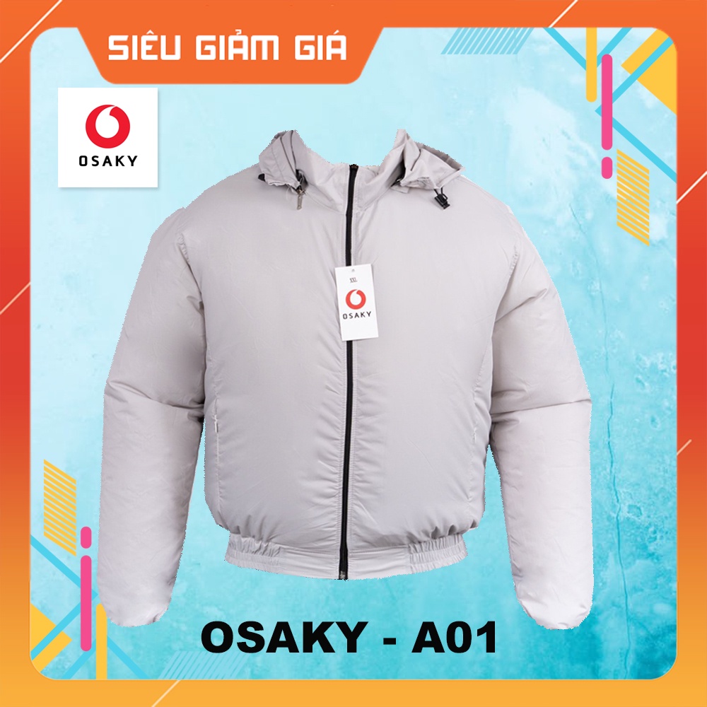 Áo Khoác Điều Hòa OSAKY Nhật Bản Cao Cấp Chính Hãng - Ghi Trắng