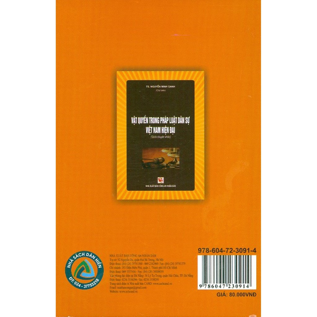 Sách Vật Quyền Trong Pháp Luật Dân Sự Việt Nam Hiện Đại (Sách Chuyên Khảo) (Nhà Sách Thiên Vũ)