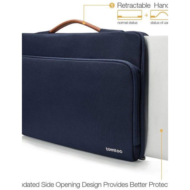 Túi Chống Sốc Tomtoc Briefcase A14-D01B [Chính Hãng USA] Style Macbook Pro 15'', Bảo Vệ 360 Độ, Chất Liệu Bền Bỉ