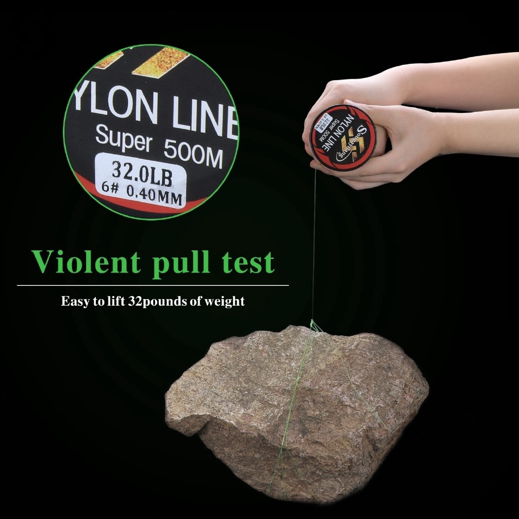 Cuộn dây câu cá Sougayilang sợi nylon nhỏ mịn 11-36.3lb 500M tiện lợi