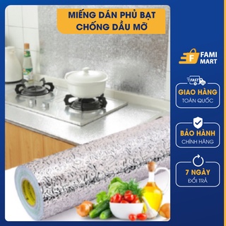 Cuộn decal phủ bạc chống văng dầu mỡ dùng trong nhà bếp