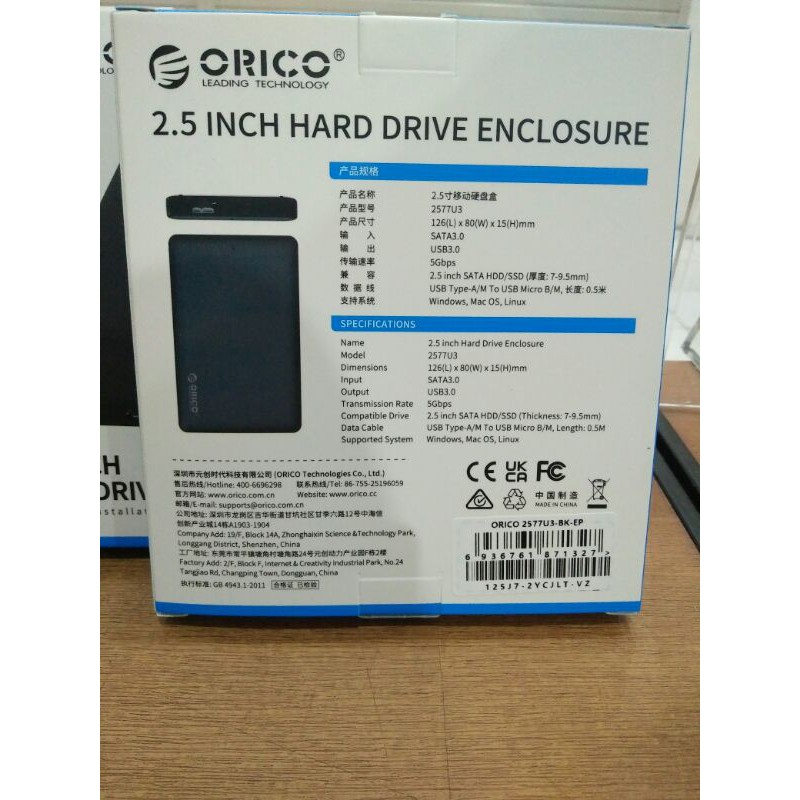 Hộp Đựng Ổ Cứng Ngoài 2.5 "Orico 2577u3 Hdd / Ssd Ốp | BigBuy360 - bigbuy360.vn