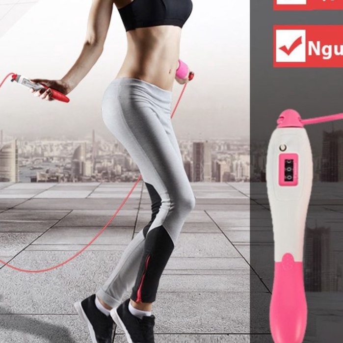 (CAO CẤP) Dây Nhảy, Dây Nhảy Thể Lực Đàn Hồi 2.9m Có Cảm Biến Đếm Số Hỗ Trợ Luyện Tập Thể Dục Tại Nhà - #daynhay