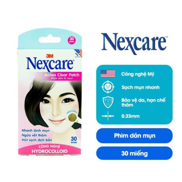 (HÀNG CHÍNH HÃNG) Miếng dán mụn 8mm Nexcare 3M TA030 30 miếng RẤT HIỆU QUẢ