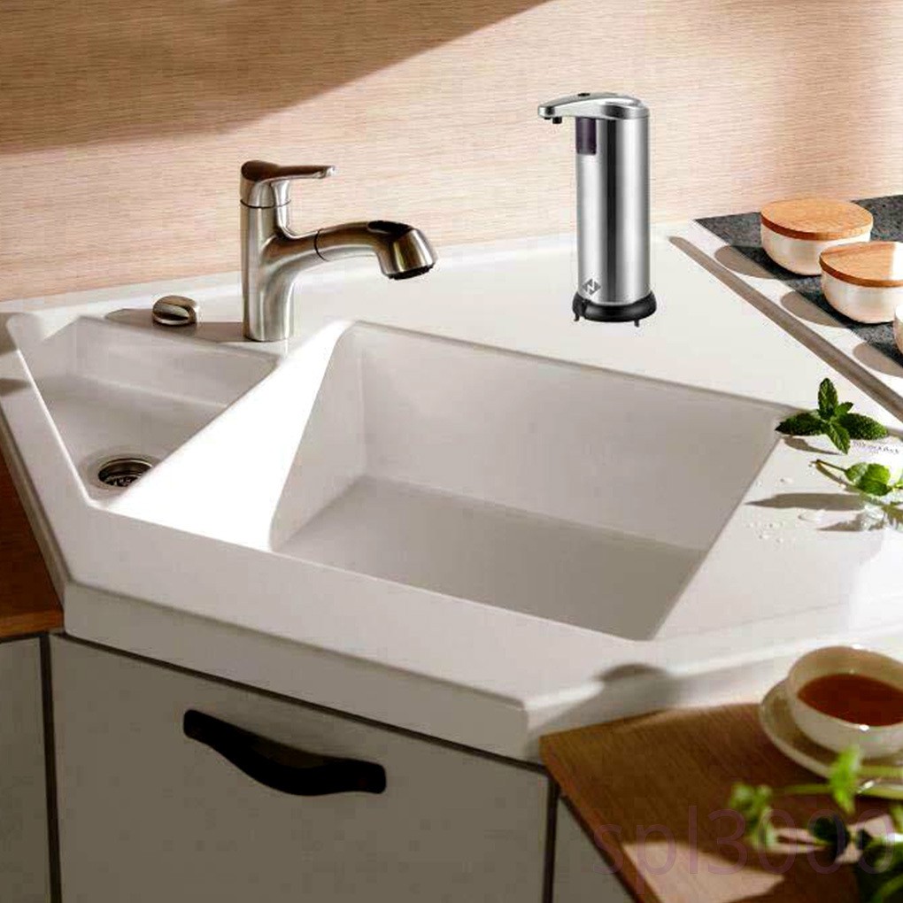 Bình đựng xà phòng cảm ứng bằng thép không gỉ tiện lợi
