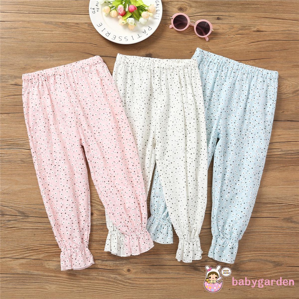 Quần Dài In Hoa Cho Bé Gái