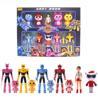 Set đồ chơi 10 nhân vật siêu nhân MiniForce Bolt Max Semi Lucy thú vị cho bé