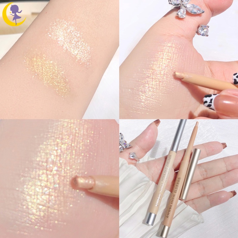 Bút phấn mắt bắt sáng màu trắng ánh ngọc trai lâu trôi chống thấm nước hiệu quả