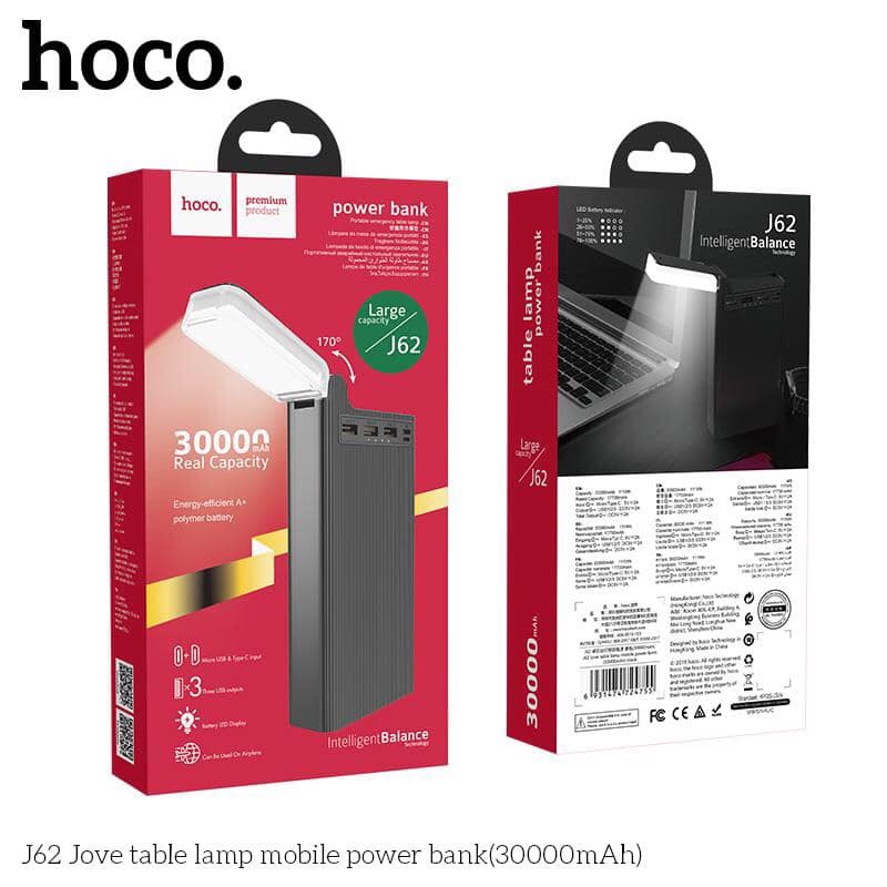 Sạc dự phòng 30000mah sạc nhanh J62 dung lượng cao - 30.000 mAh Hàng chính hãng