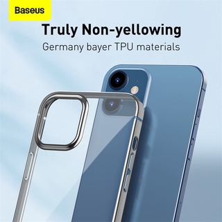 【For IPhone 12 Series】Baseus Anti-fingerprint Clear Soft TPU Cover for iPhone 12/12 mini/12 pro/12 pro max Anti-fall Plating Case