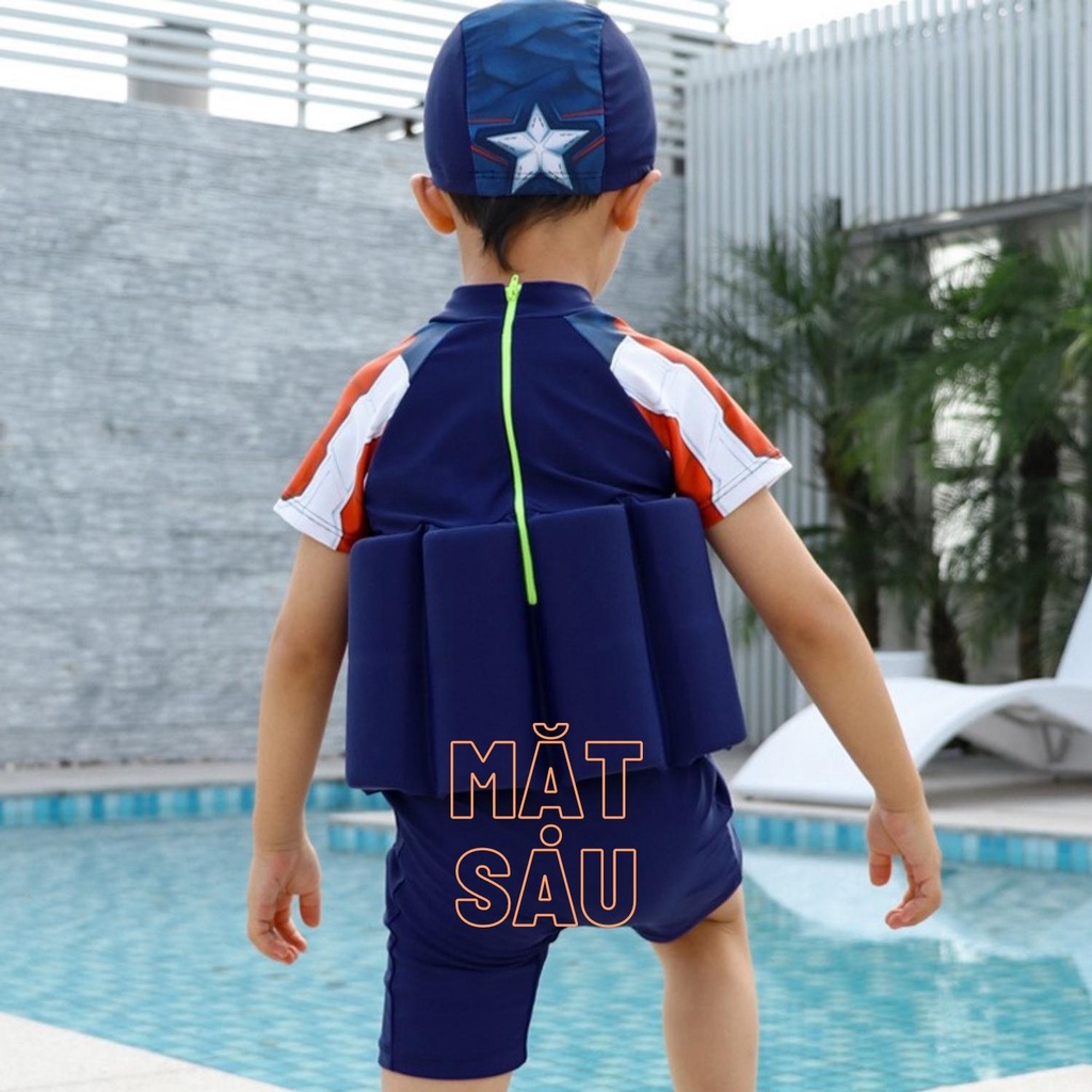 Đồ bơi trẻ em ,áo bơi liền phao tự nổi , bộ liền có phao cho bé trai hàng Loại 1