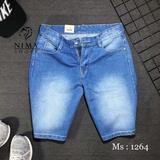 Quần short jeans nam cao cấp, vải jean cao dãn, phong cách đơn giản sang trọng NMS007