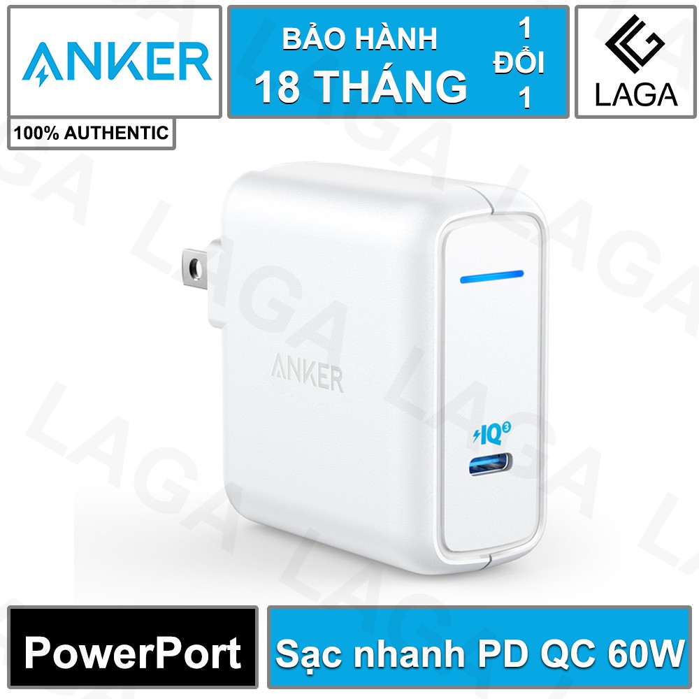 Cốc Sạc Anker PowerPort Atom III USB-C PowerIQ 3.0 60W A2613