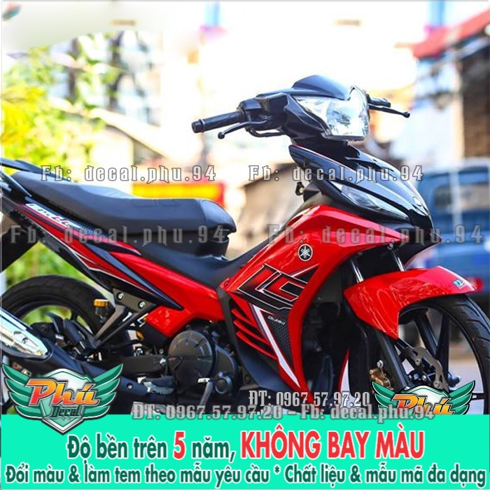 Tem rời EX 135 LC 2011-2014 đỏ đen  -1