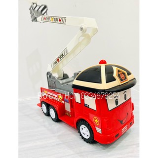 [LOẠI TO 35CM] Đồ chơi xe cần cẩu Poli size lớn cực đẹp dành cho bé thích mô hình xe cứu hoả xe cảnh sát robocar poly