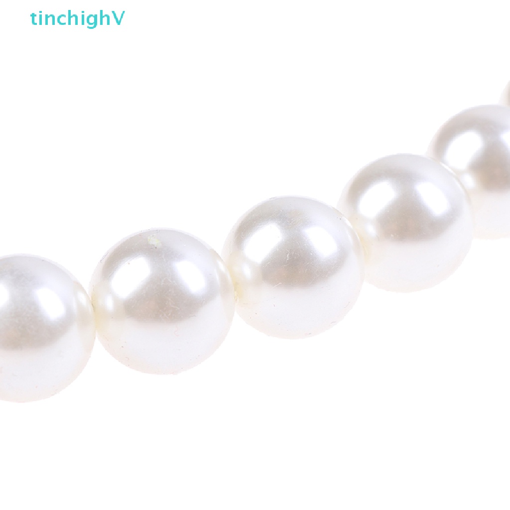 [TinchighV] 1x Dây Đeo Túi Xách Đính Ngọc Trai Nhân Tạo Khổng Lồ Có Tay Cầm Trên Kiểu Cổ Điển DIY