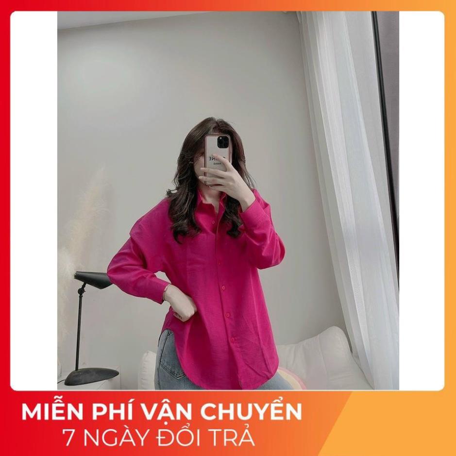 Áo SƠ MI HỒNG CÁNH SEN HÀNG L1