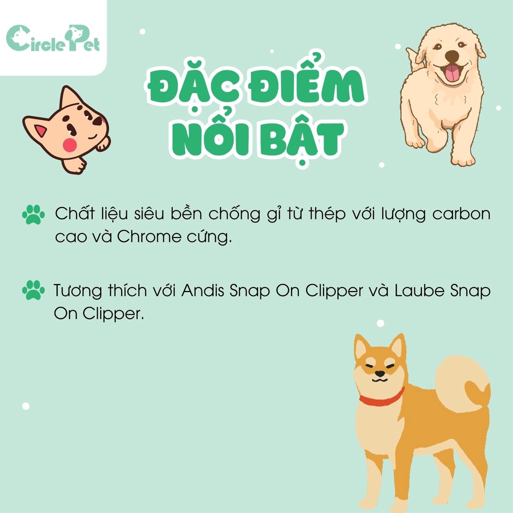Lưỡi Tông Đơ LAZOR CX 10 World Laube Class Tỉa Lông Thú Cưng Nhiều Kích Thước Dễ Dàng Tháo Lắp - Circle Pet