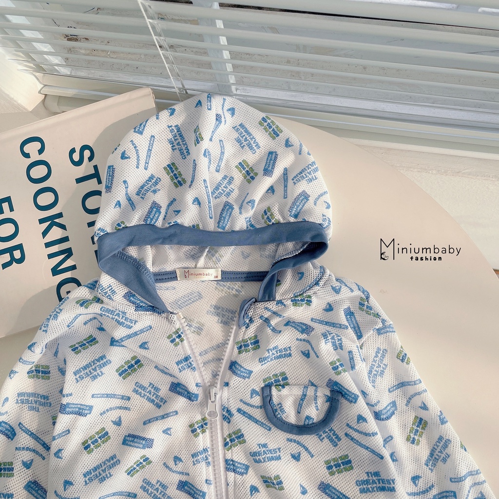 Áo khoắc chống nắng lưới thời trang cho bé trai/gái chất liệu cotton, miniumbabyfashion CN1211