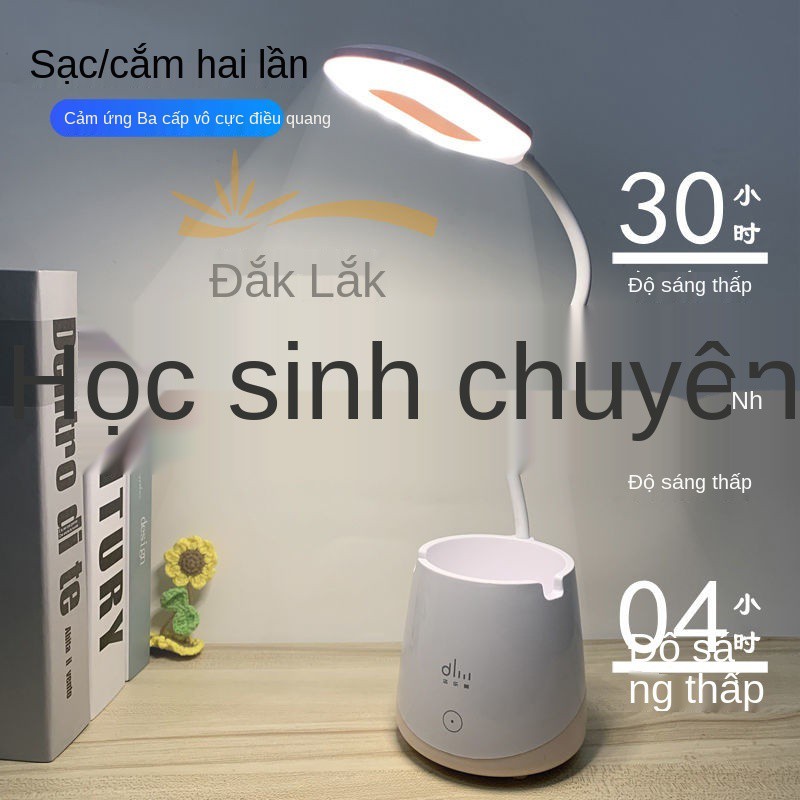 đèn bàn, led bảo vệ mắt sinh viên, ký túc xá viên đọc và viết cắm bút giá đỡ điện thoại di động ngủ