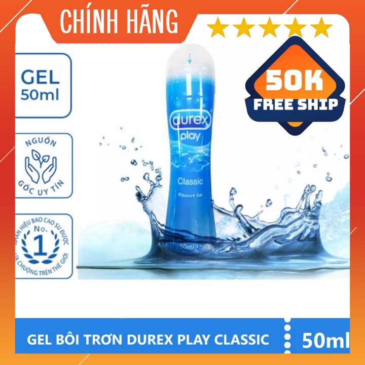 [CHÍNH HÃNG] Gel bôi trơn tăng độ ẩm tự nhiên DUREX PLAY CLASSIC - 50ml