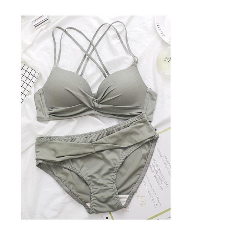 Áo Lót Thông Hơi Không Gọng Chéo Ngực Dây Tạo kiểu Xuất Hàn - LADY