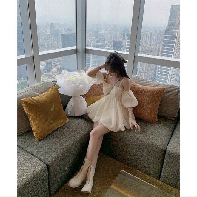 sét áo hai dây quần voan dập ly kiểu dáng thời trang mới tôn dáng cực đẹp m345