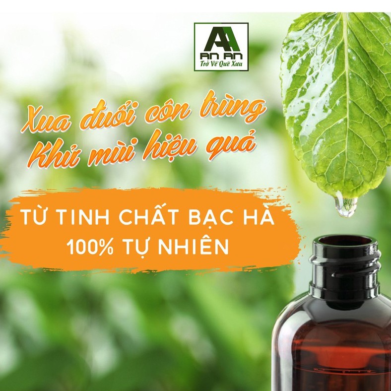 Xịt Tinh Dầu Đuổi Muỗi AN AN 50ml Khử Mùi hiệu quả Bạc Hà