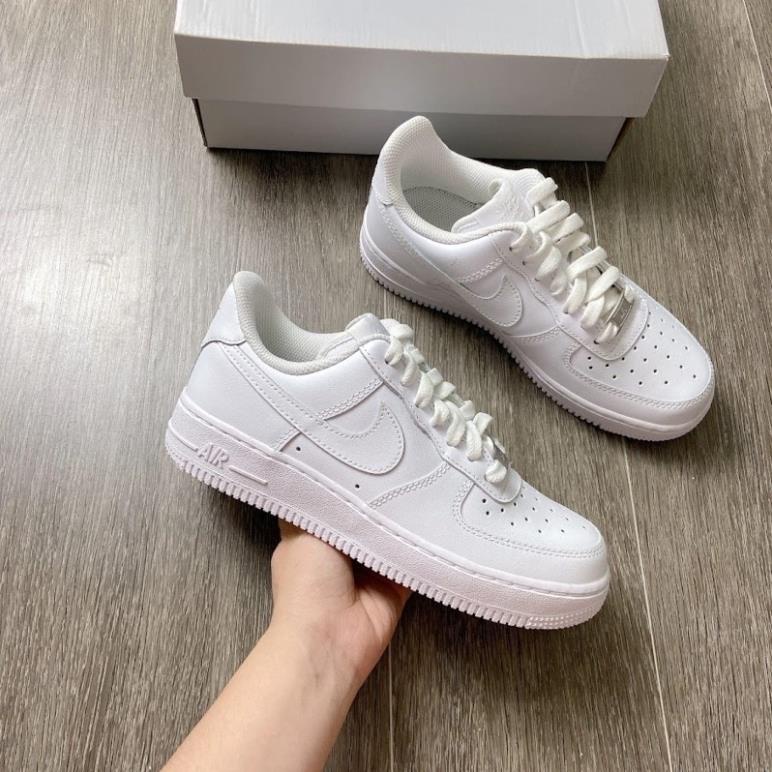 (Giày AUTH) Giày Air Force 1 All White chính hãng xách tay