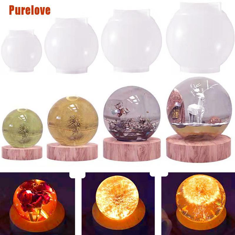 Khuôn Silicone Làm Bánh Hình Cầu Có Đèn Led Diy