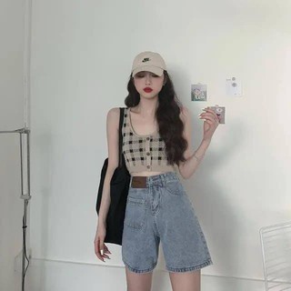 [ORDER] Set croptop quần bò ống lửng