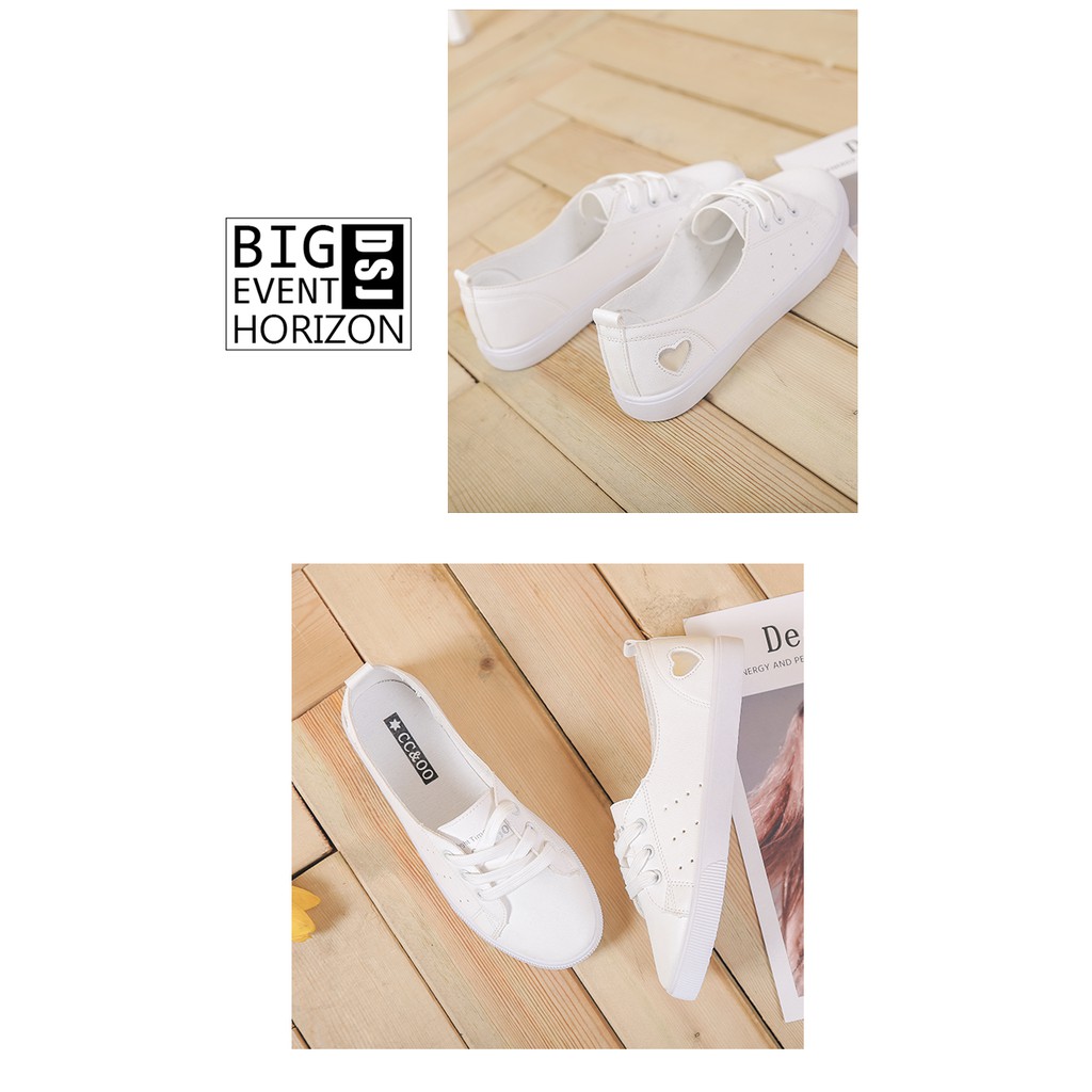 Giày Lười Slip On Buộc Dây Đế Bệt In Hình Tim Siêu Xinh  MPS224 - Mery Shoes | BigBuy360 - bigbuy360.vn