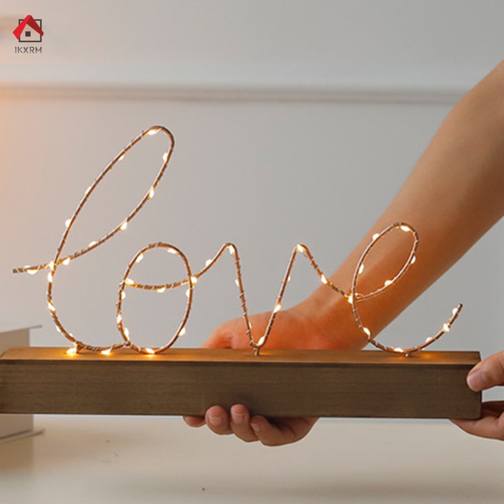 Đèn Ngủ Để Bàn Hình Chữ Love / Home Trang Trí Phòng Khách