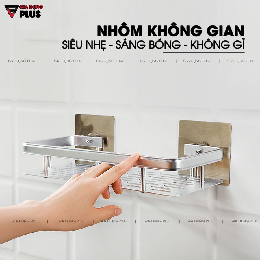 Kệ nhôm không gian đựng đồ dùng / dầu gội đa năng cho phòng tắm dán tường cao cấp ShuangQuing