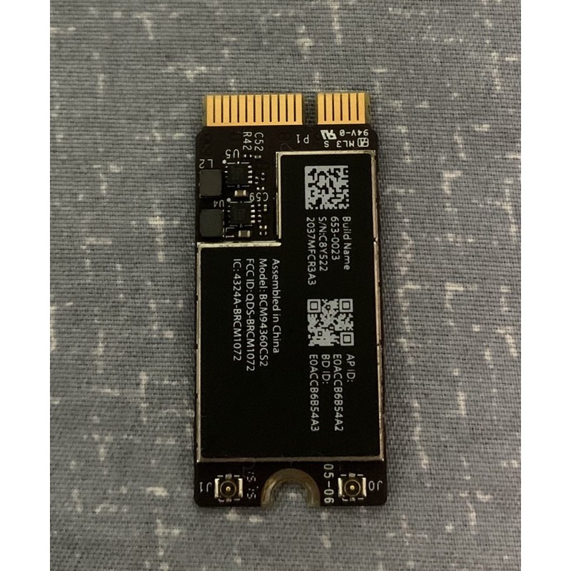 Card cho Macbook BCM94360CS2, có thể dành cho các máy Tính cài hacktinhtosh