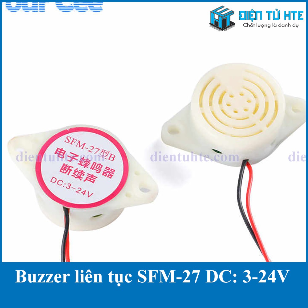 Còi Buzzer liên tục SFM-27 3-24V [HTE Quy Nhơn CN2]