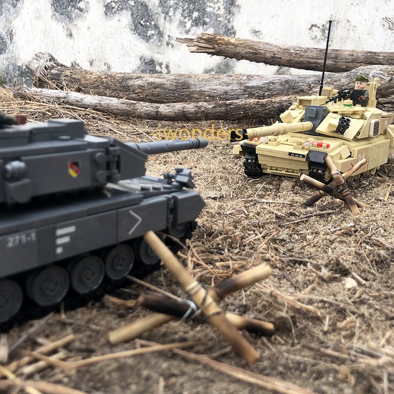 Khối xây dựng M1A2 Xe tăng chiến đấu chính Loại 10 Xe quân sự Mô hình gạch Người lớn Trẻ em Tự làm Đồ chơi cho bạn trai Đồ chơi Kids education toys