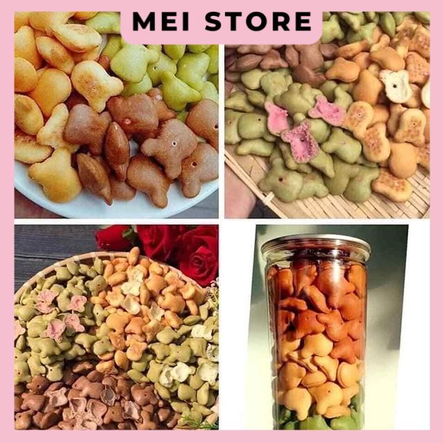 Bánh Gấu Nhân Kem Mix 3 Màu Thơm Giòn Ngon 420g