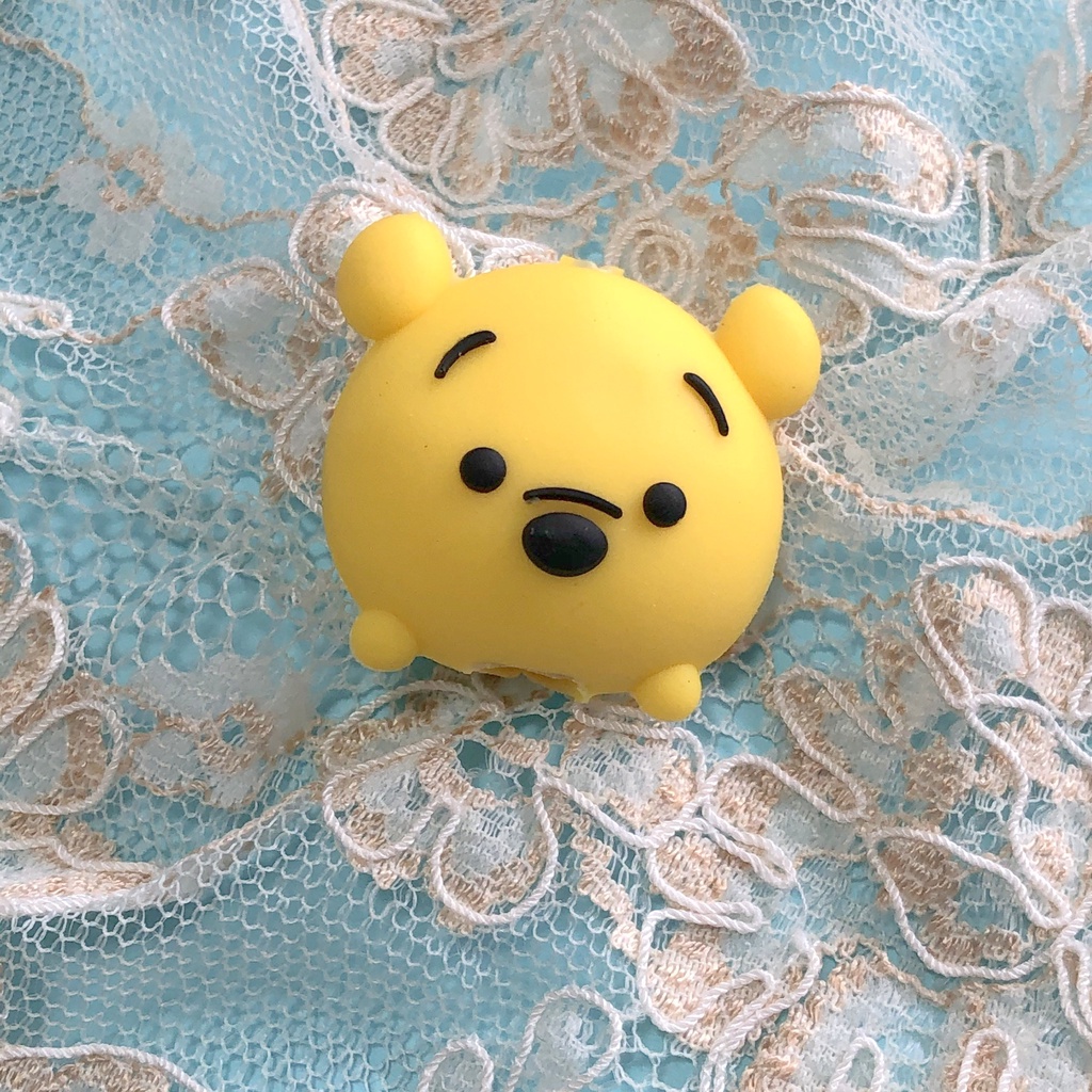 Bảo vệ đầu dây sạc Gấu Vàng/ Sóc Nâu, thú kute bảo vệ dây sạc không bị gãy gập cáp sạt bằng silicone - KLH