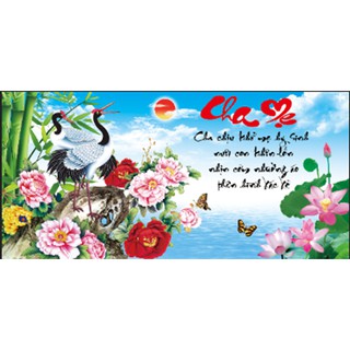 TRANH ĐÍNH ĐÁ Cha Mẹ Hạc Mẫu Đơn Sen Trúc 3D LV142 88617