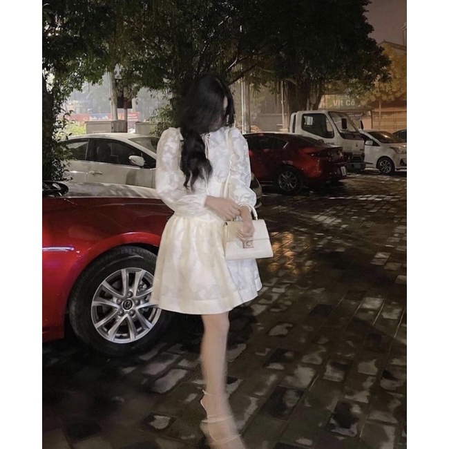 Đầm Váy Trắng Voan Thêu Chít Li Eo Hack Dáng Cực Xinh | BigBuy360 - bigbuy360.vn