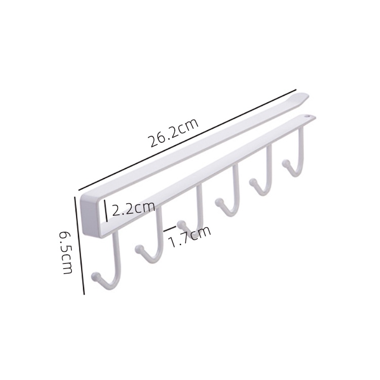 Giá Đỡ Cốc 6 Móc Treo Nhà Bếp/Phòng Ngủ