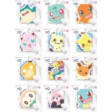 Miếng di chuột in hình nhân vật PIKACHU VÀ BẠN ver MẶT TO miếng kê chuột miếng lót chuột dễ thương anime