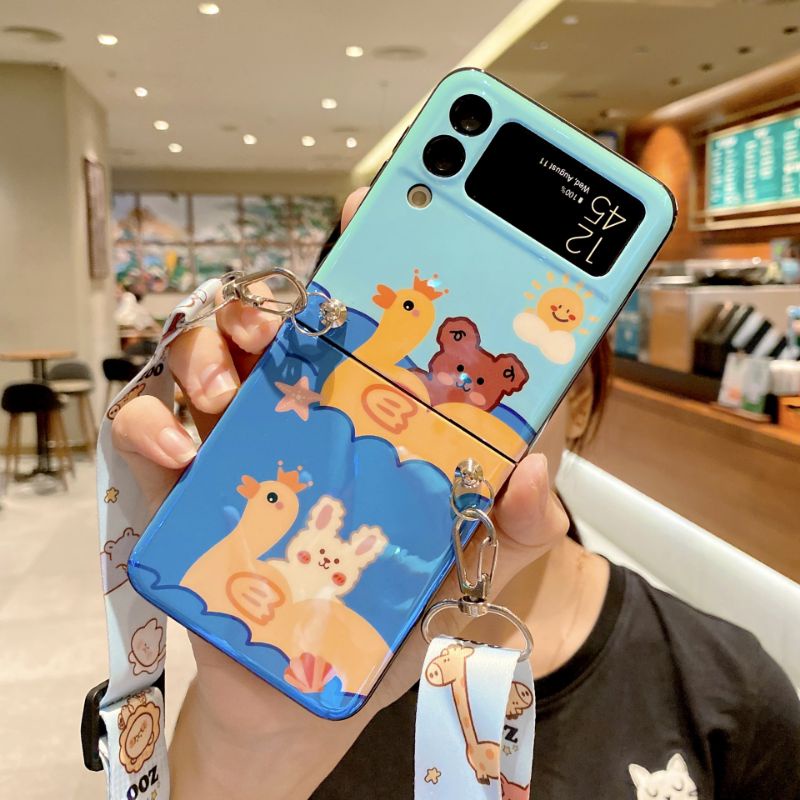Ốp lưng Samsung Galaxy Z Flip 3 / Galaxy Z Flip3 / Galaxy ZFlip3 kèm dây đeo chéo