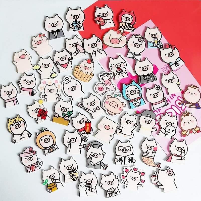 Set 3 Sticker Huy Hiệu Cài Áo,Balo,Túi Tote Hoạt Hình Dễ Thương