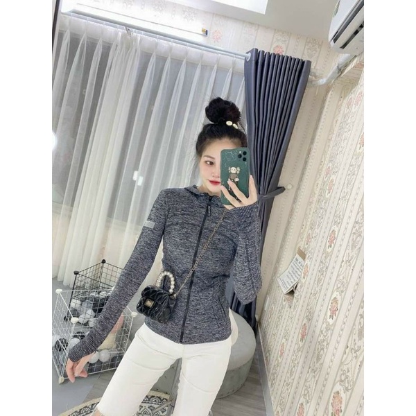 [Size M L XL] Áo Khoác Thể Thao Nữ Tập Gym, Yoga Vải Thun Dệt kim Cao Cấp Mẫu Mới 2021 [3MPQ]