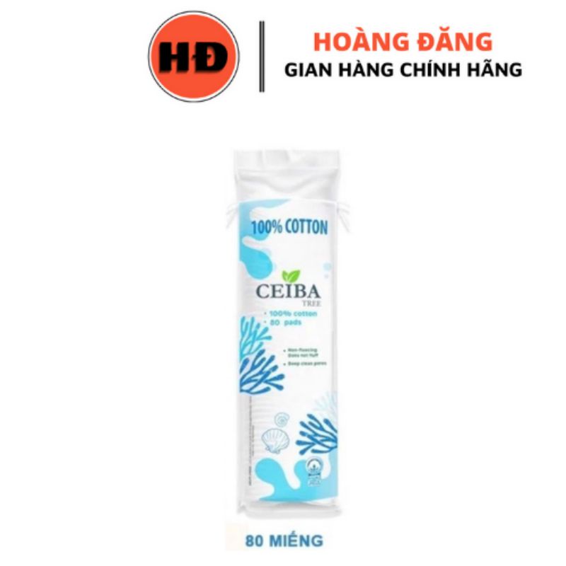 Bông Tẩy Trang Hữu Cơ Organic Ceiba Tree 80 miếng