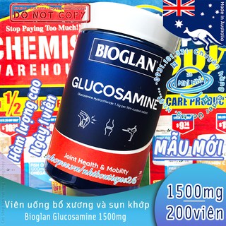 Hỗ trợ xương khớp Bioglan Glucosamine 1500mg 🏅 200 viên 🏅 Ngày 1 viên 🏅 Chuẩn Chemist Warehouse 🏅