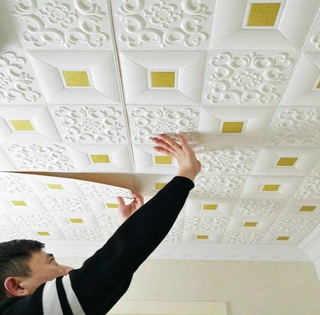 Miếng Dán Tường Trang Trí 3d Kiểu Gạch Lát Sang Trọng Tiện Lợi