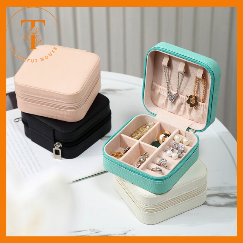 Hộp đựng trang sức mini khoá kéo